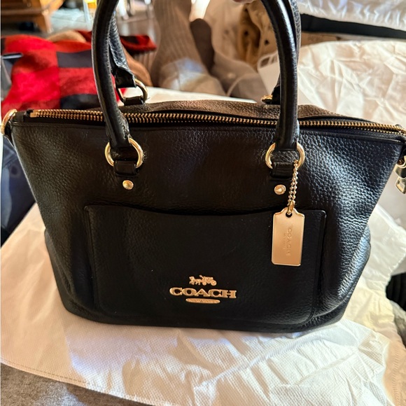 Coach Handbags - Coach Black Leather Satchel